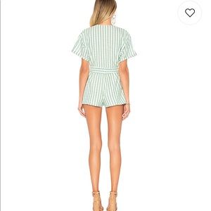 Lovers + Friends Pants - Lovers + Friends Simon Romper in Emerald Lovers + Friends Pants - Lovers + Friends Simon Romper in Emerald